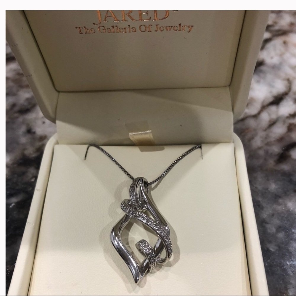 Jared's Sterling Silver and Diamond Necklace